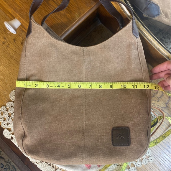 NWOT K2 hobo bag in brown with brown leather handle - Picture 6 of 8